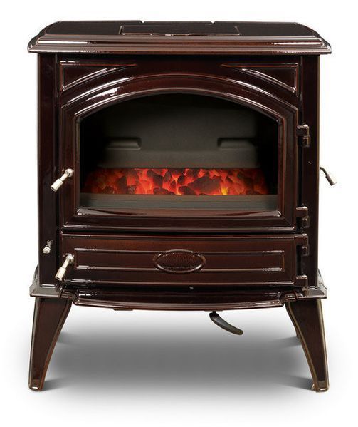 Чугунная печь на угле Dovre 640 GK/E6 коричневая майолика эмаль - 9 кВт 640 GK/E6 эмаль фото