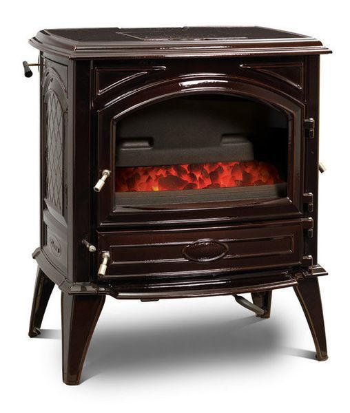 Чугунная печь на угле Dovre 640 GK/E6 коричневая майолика эмаль - 9 кВт 640 GK/E6 эмаль фото