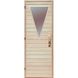Деревянная дверь с матовым стеклом для сауны Украина 80х190 липа 67547 фото 1