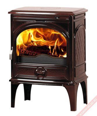 Чавунна мульти піч Dovre 425 GM/E6 коричнева майоліка емаль - 8 кВт 425 GM/E6 эмаль фото