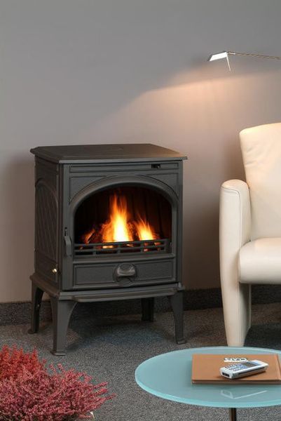 Чавунна мульти піч Dovre 425 GM/E6 коричнева майоліка емаль - 8 кВт 425 GM/E6 эмаль фото