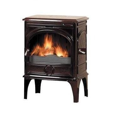 Чавунна мульти піч Dovre 555 GM/E6 коричнева майоліка емаль - 8 кВт 555 GM/E6 эмаль фото