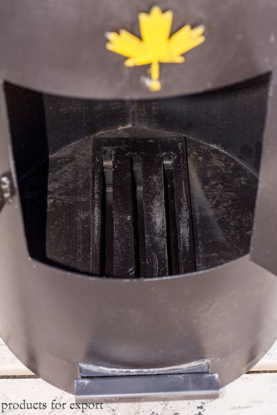 Канада (Canada) печь калориферная Буржуйка отопительно варочная круглая дымоход вертикальный Буржуйка круглая фото