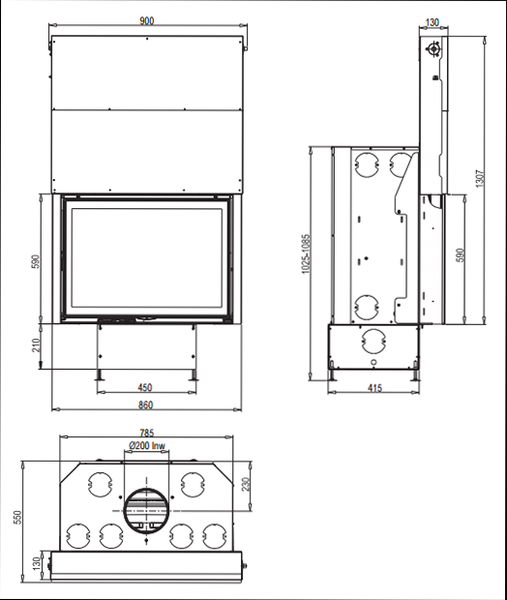 Каминная топка Dovre 2180 CBGDCP/B с дистрибьютором гильйотина -15 кВт Dovre 2180 CBGDCP/B фото