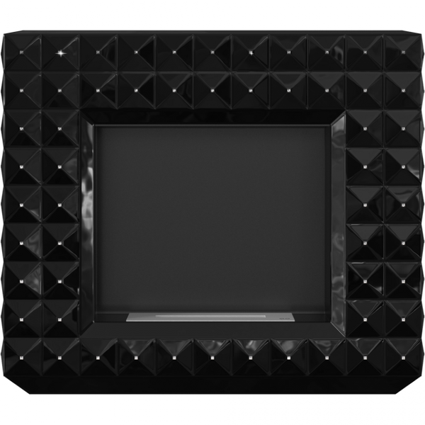Біокамін Egzul чорний з кристалами Swarovski глянсовий Egzul Swarovski глянцевы фото