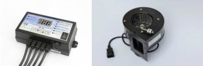 Автоматика для твердотопливного котла ( контроллер и вентилятор) 300624600 фото
