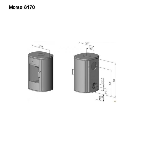 Піч чавунна Morso 8170 (настінна) Morso 8170 (настенная) фото
