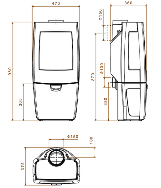 Чугунная печь Dovre Sense 203/E14 светло серая эмаль - 7 кВт Sense 203/E14 эмаль фото