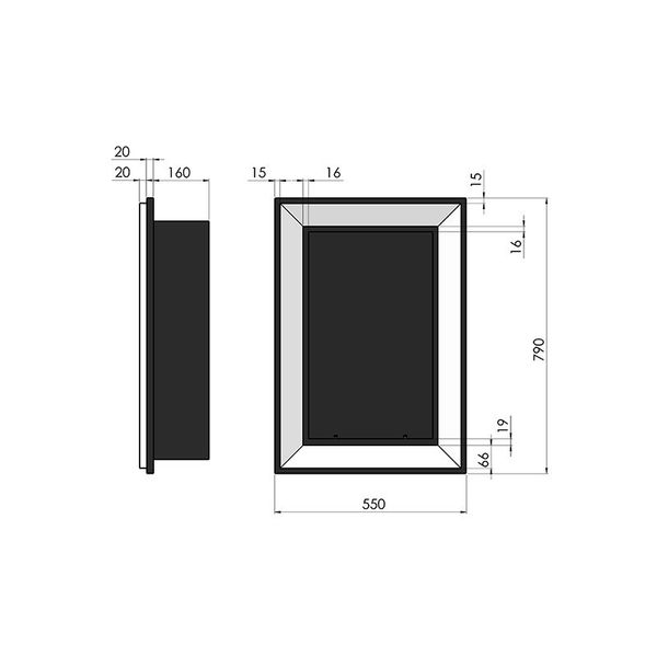 Біокамін Frame inox вертикальний -нержавіюча сталь Frame вертикальный inox фото