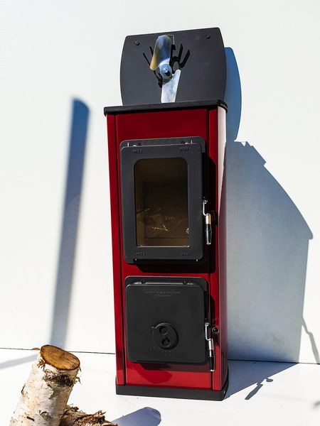 Отопительно-варочная печь камин Thorma MILANO II - красная (буржуйка, каминофен, изразцовая печка) 1398925001 фото