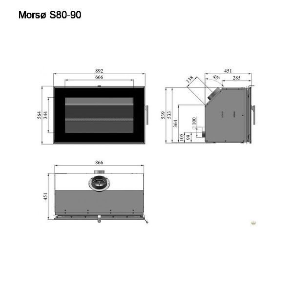Камінна топка(вставка) Morso S80-90 Morso S80-90 фото