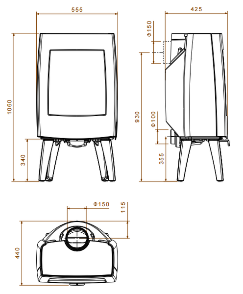 Чугунная печь Dovre Sense 303/E14 светло серая эмаль - 9 кВт Sense 303/E14 эмаль фото