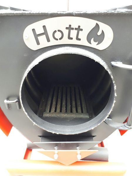 Печь Hott (хотт) с варочной поверхностью с большим стеклом, кожухом и подставкой &laquo;02&raquo; -18кВт-400 м3 Hott - &laquo;02&raquo; фото