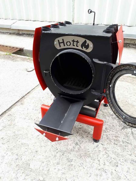 Печь Hott (хотт) с варочной поверхностью с большим стеклом, кожухом и подставкой &laquo;02&raquo; -18кВт-400 м3 Hott - &laquo;02&raquo; фото