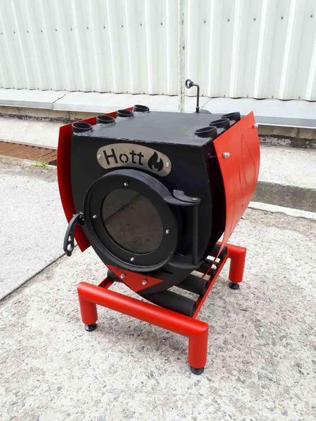 Печь Hott (хотт) с варочной поверхностью с большим стеклом, кожухом и подставкой &laquo;02&raquo; -18кВт-400 м3 Hott - &laquo;02&raquo; фото
