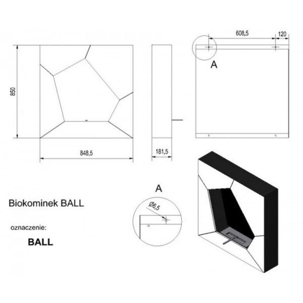 Настінний біокамін Ball биокамин Ball фото