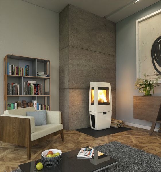 Чавунна піч Dovre Sense 400/E8 бежева емаль - 9 кВт Sense 400/E8 эмаль фото