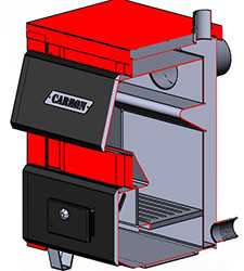 Котел твердотопливный с плитой на 120.0 (м²)