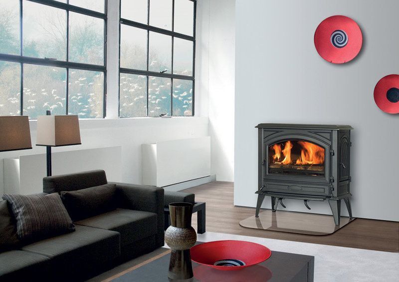 Чавунна мульти піч Dovre 760 GM/Е10 глянцевий чорний емаль - 11 кВт 760 GM/Е10 эмаль фото