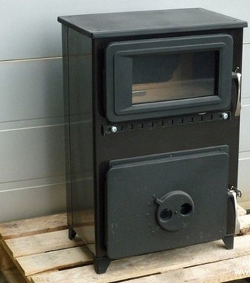 Thorma FILEX-H - черная отопительно варочная печь камин на дровах, современная буржуйка (каминофен) 1398925013 фото
