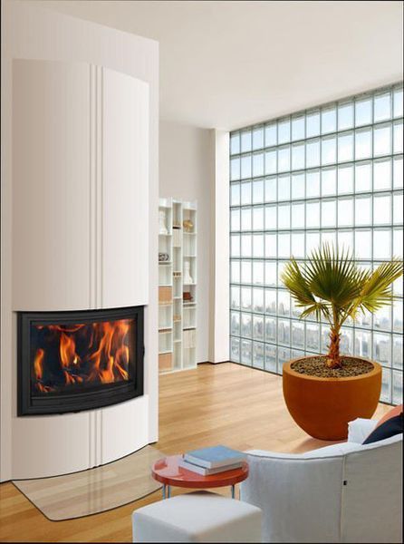 Каминная топка Dovre 2180 CBBSCP/B с дистрибьютором панорама-15 кВт Dovre 2180 CBBSCP/B фото