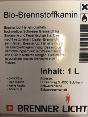 Біопаливо для біокамінів 1л Швейцарія биотопливо швейцария фото
