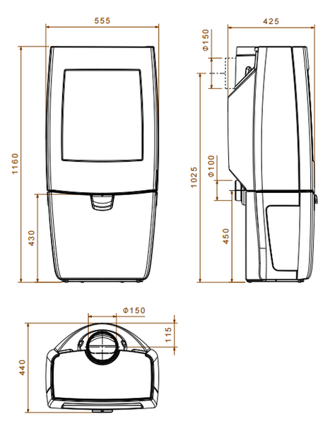 Чугунная печь Dovre Sense 403/E14 светло серая эмаль - 9 кВт Sense 403/E14 эмаль фото