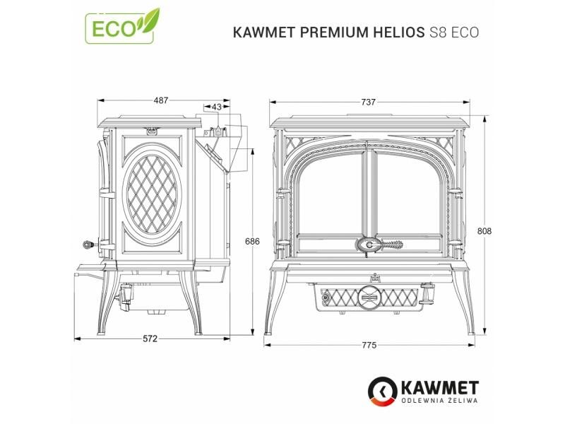 Чавунна піч KAWMET Premium Helios S8 ECO KAWMET Premium Helios S8 ECO фото