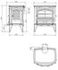 Чугунная дровянная печь Dovre 640 CB/Е10 глянцевый черный эмаль- 9 кВт 640 CB/Е10 эмаль фото 4