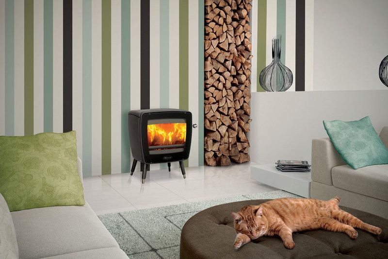 Чугунная печь Dovre Vintage 35/Е10 эмаль черный глянец - 7 кВт Vintage 35/Е10 эмаль фото