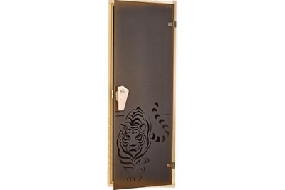 Стеклянная дверь для сауны Tesli Тигр 1900 х 700 10872 фото