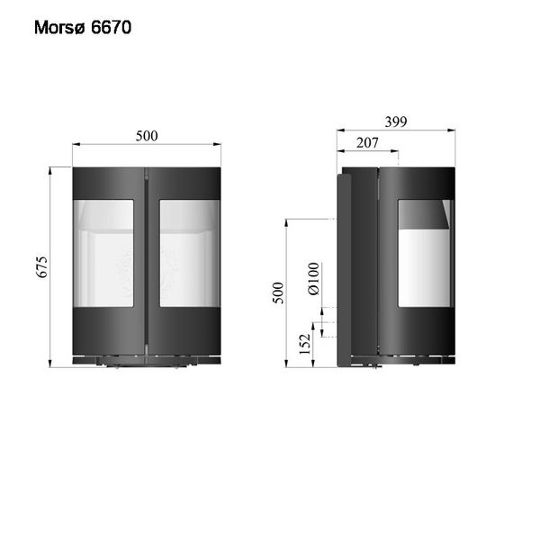 Піч чавунна Morso 6670 (настінна) Morso 6670 (настенная) фото