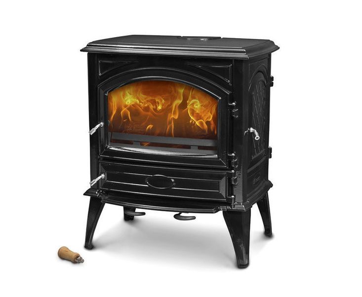Чавунна мульти піч Dovre 640 GM/E10 глянцевий чорний емаль - 9 кВт 640 GM/E10 эмаль фото