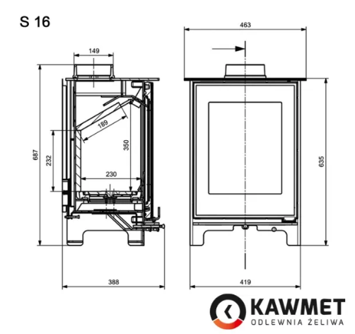 Чавунна піч KAWMET Premium Harita (4,9 kW) KAWMET Premium Harita   фото