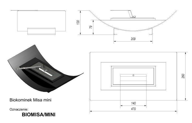 Біокамін MISA Mini чорний MISA Mini черны фото