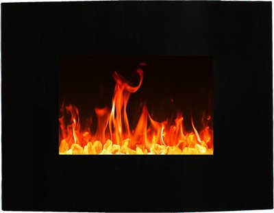Електричний настінний камін A — Flame Malibu 24 чорний Malibu 24 черный фото
