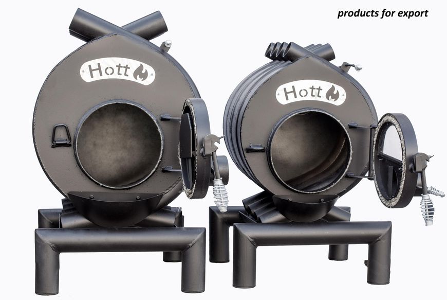 Булерьян печь Hott (Хотт) классический 01 + стекло+ кожух - 200м3 Hott (Хотт) 01 стекло фото