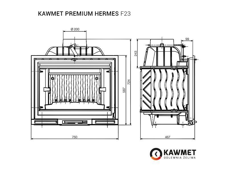 Каминная топка KAWMET Premium HERMES F23 Premium HERMES F23 фото